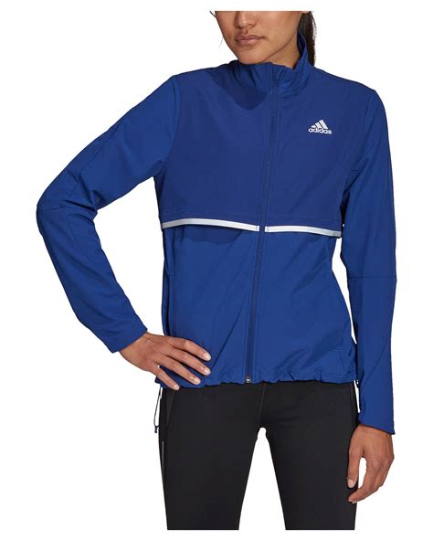 adidas laufjacke damen blau|adidas Performance Laufjacke .